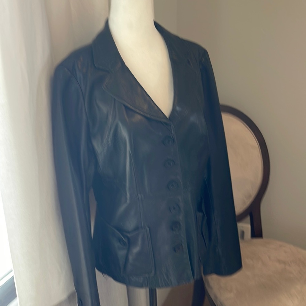 Danier fitted leather blazer